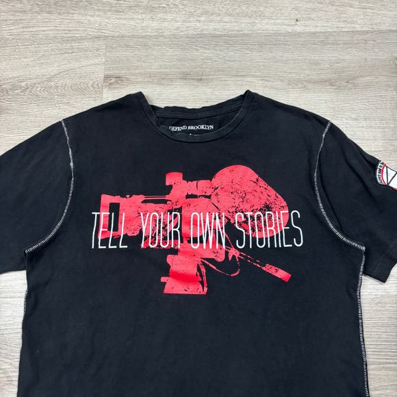 Defend Brooklyn 40 Acres and a Mule Tell Your Own Stories Shirt Men's Large - Picture 2 of 9